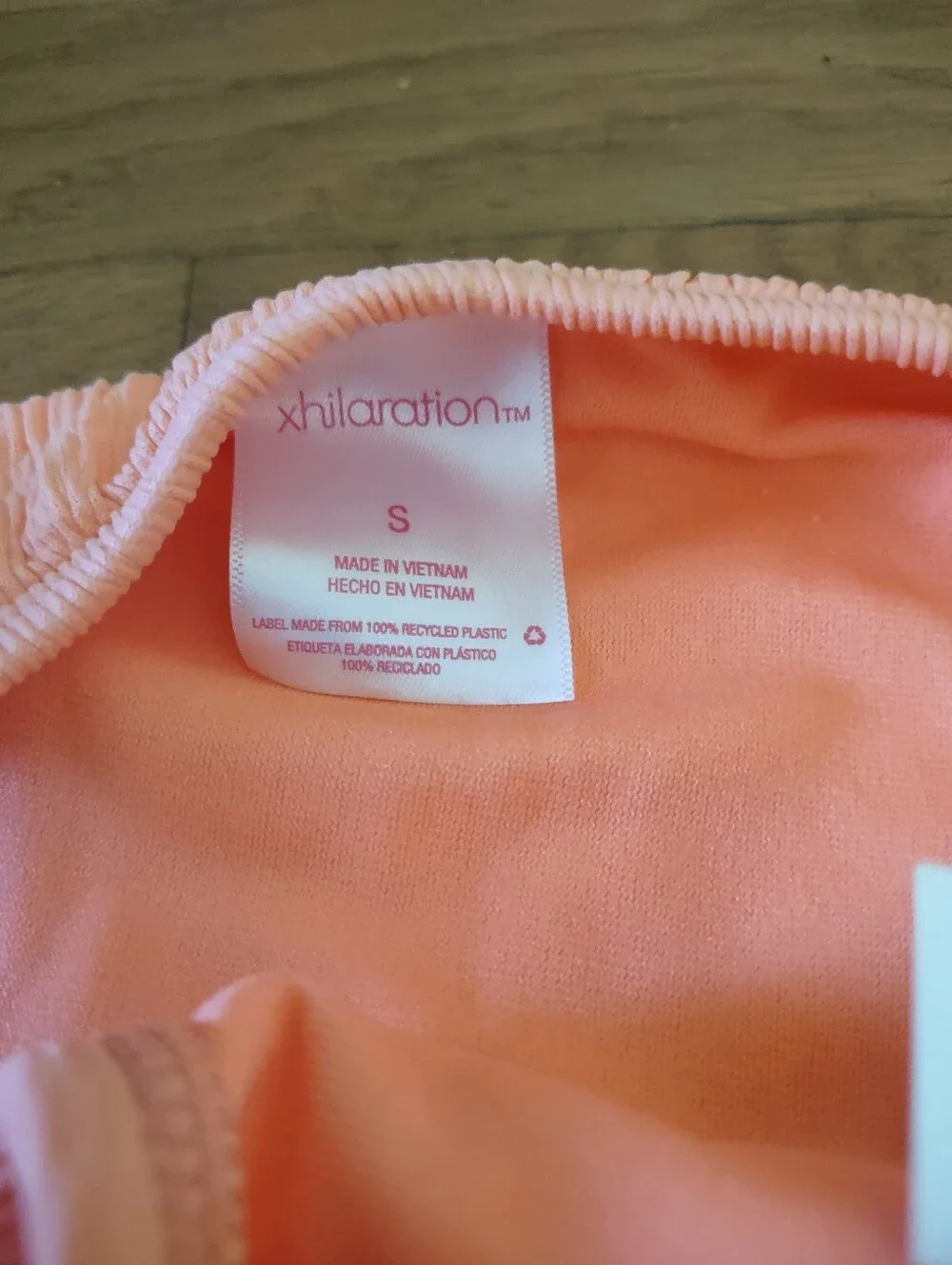 NWT orange ruched strappy hipster cut bikini bottom xhilaration small MSRP $15